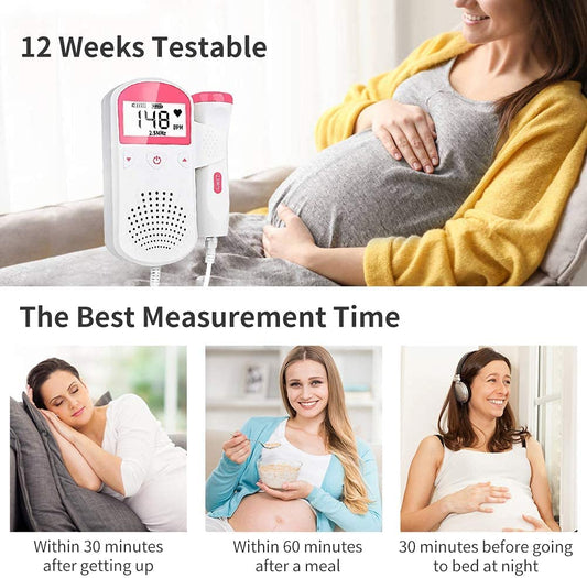 Doppler Fetal Monitor,Baby Heart Rate Monitor,Home Fetal Heart Rate Monitor