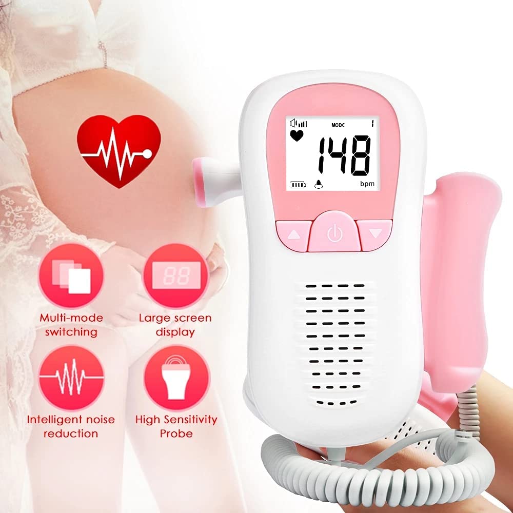  SUUEKRE Doppler Fetal Monitor Heartbeat Baby Heartbeat Monitor  Pregnancy Fetal Heartbeat Monitor for New Moms for Home Use USB Charging :  Baby