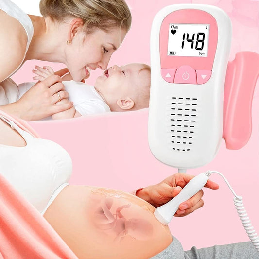 Handheld Fetal Doppler, Pocket Baby Heart Monitor, Fetal Heartbeat Doppler for Pregnancy